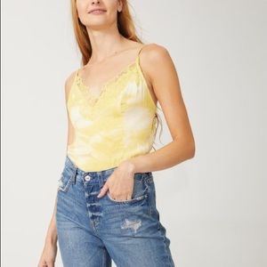 FREE PEOPLE Intimately Luella Lace Trim Bodysuit